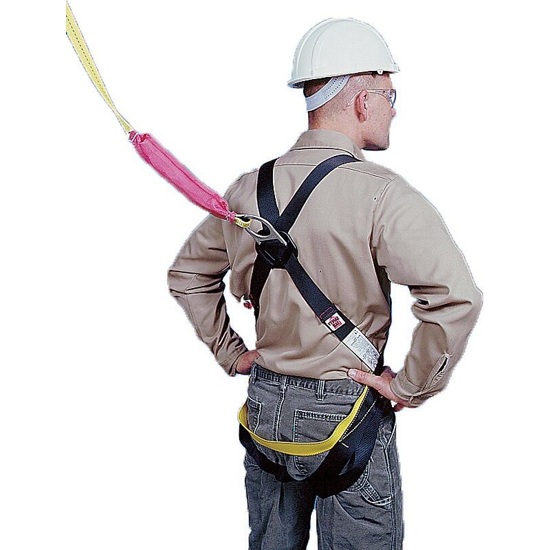 Mutual Industries Lightweight Safety Harness and Lanyard Combo With D-Ring, Universal, 450 lbs. Capacity, Black (50077) image 1