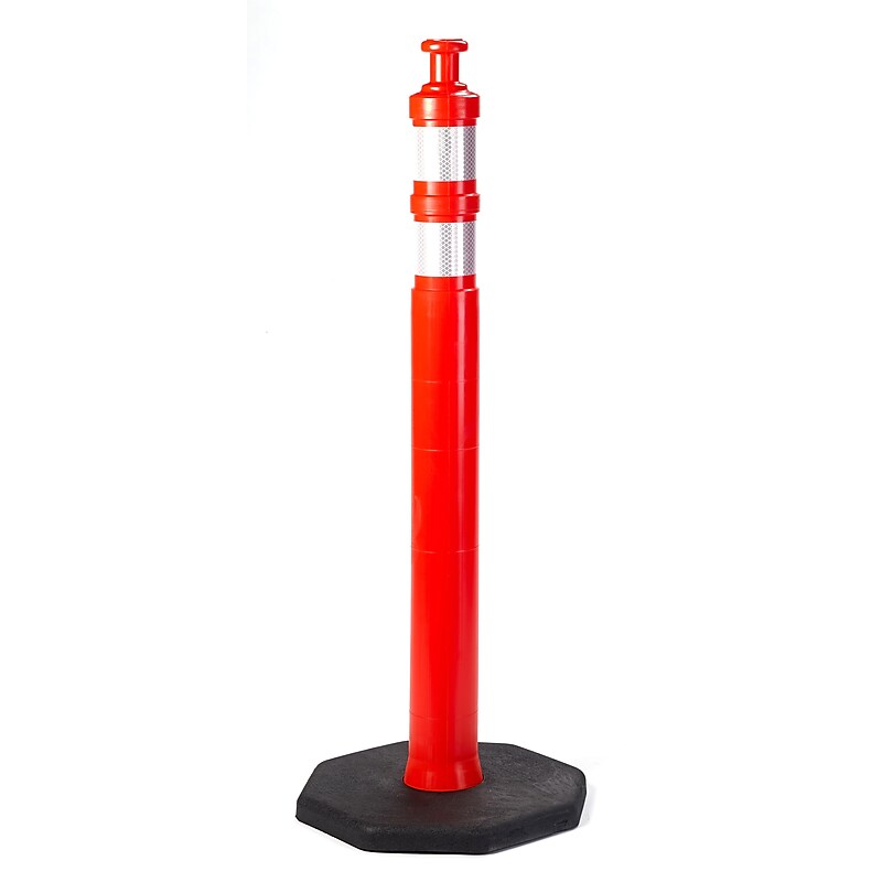 Mutual Industries Reflective PVC Delineator Post, Orange (17725) image 1