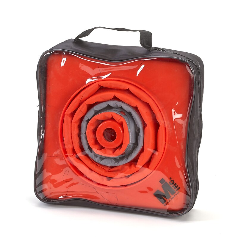 Mutual Industries Collapsible 18"H Nylon Traffic Cone, Orange, 4/Pack (17714-4-18) image 1