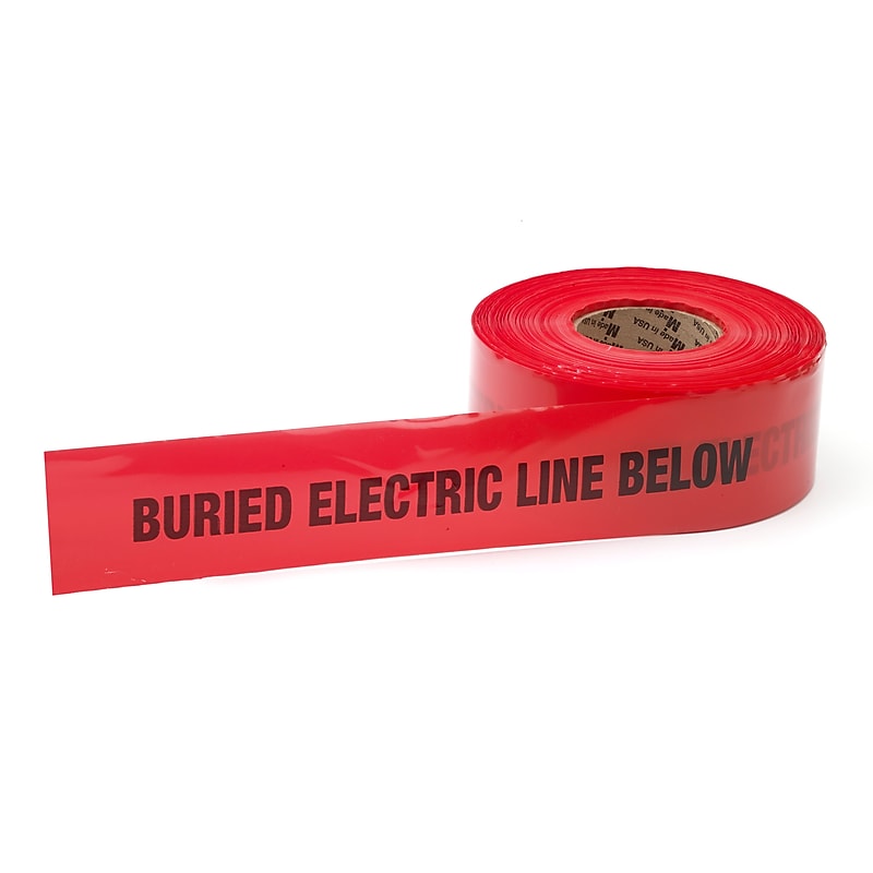 Mutual Industries "Electric Line" Underground Marking Tape, 3" x 333.33 yds., Red (17783-79-3000) image 1