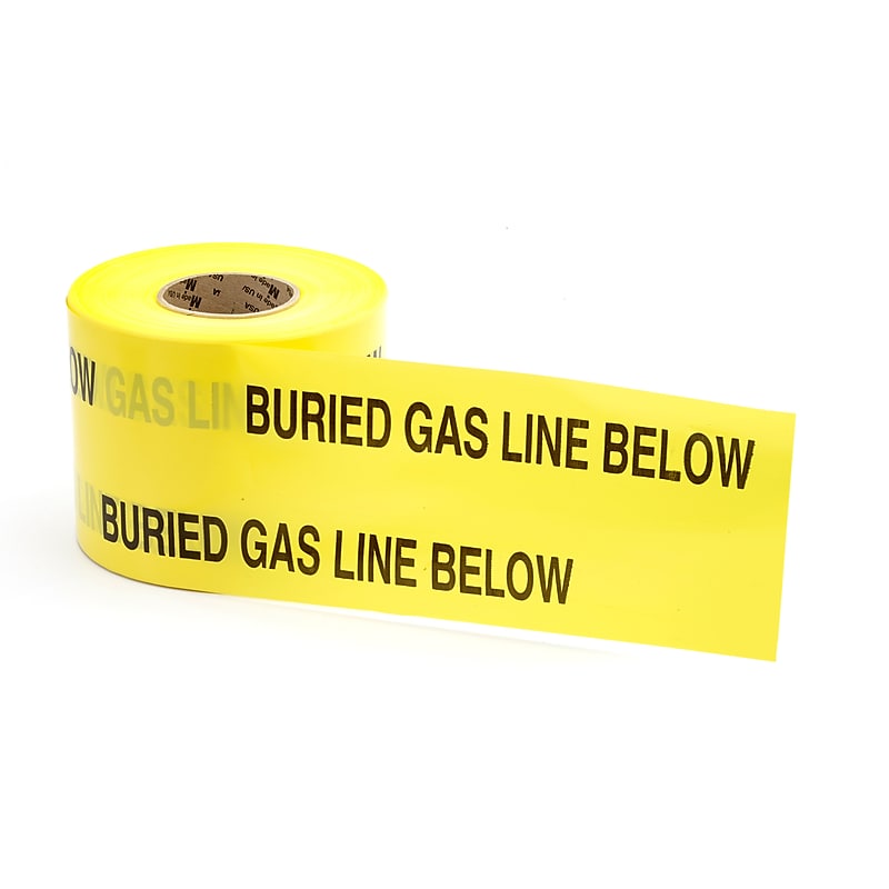Mutual Industries "Gas Line" Underground Marking Tape, 6" x 333.33 yds., Yellow (17783-41-6000) image 1