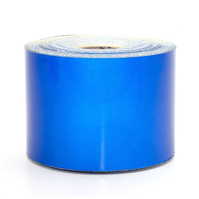 Mutual Industries Pressure Sensitive Retro Reflective Tape, 4" x 50 yds., Blue (17786-25-4000) image 1