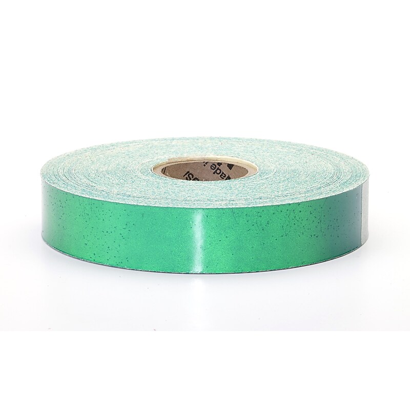 Mutual Industries Pressure Sensitive Retro Reflective Tape, 1" x 50 yds., Green (17786-38-1000) image 1