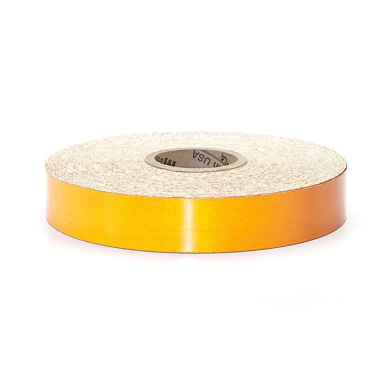 Mutual Industries Pressure Sensitive Retro Reflective Tape, 1" x 50 yds., Orange (17786-45-1000) image 1