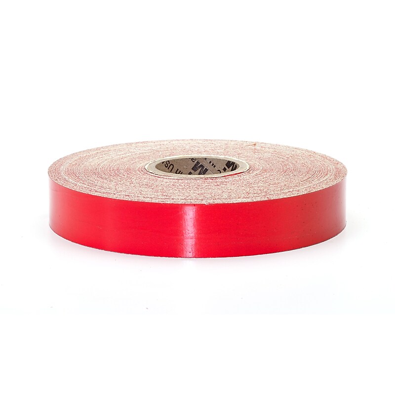 Mutual Industries Pressure Sensitive Retro Reflective Tape, 1" x 50 yds., Red (17786-79-1000) image 1