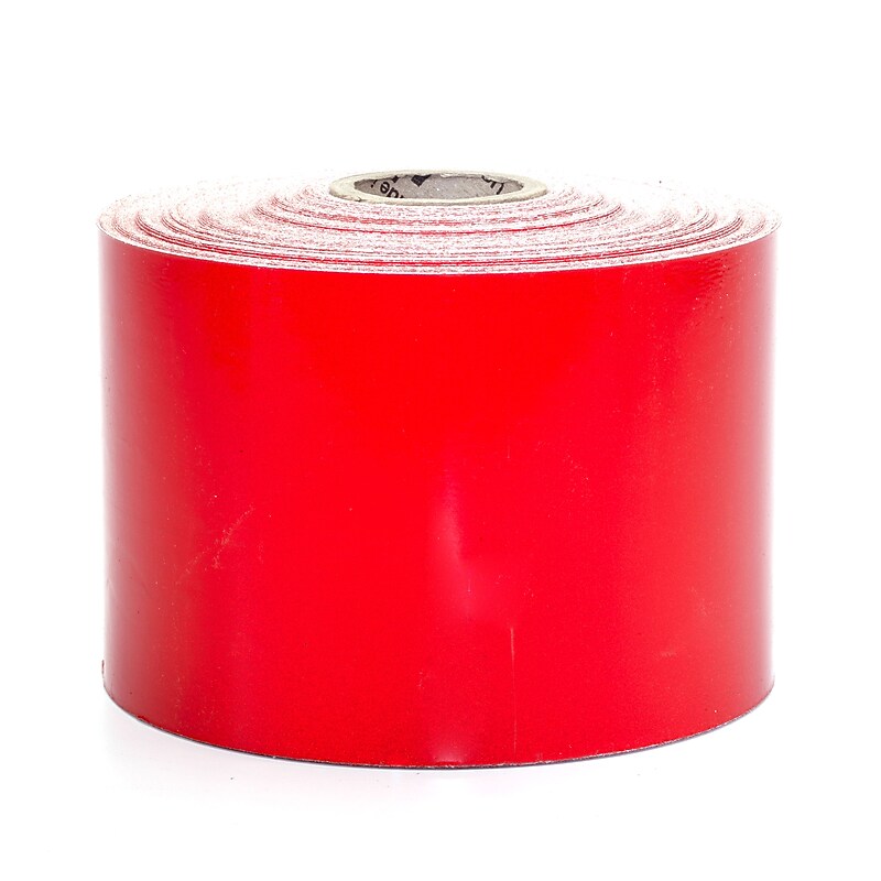 Mutual Industries Pressure Sensitive Retro Reflective Tape, 4" x 50 yds., Red (17786-79-4000) image 1