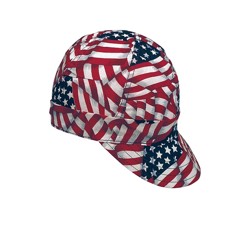 Mutual Industries Kromer A336 Welder Cap, USA flag, One Size (7336-0-0) image 1