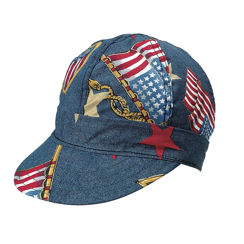 Mutual Industries Kromer C349 Welder Cap, Denim flag, One Size (7349-0-0) image 1