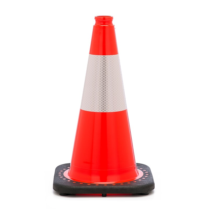 Mutual Industries 18"H Reflective Traffic Cone, Orange, 3 lbs. (17720-118-3) image 1