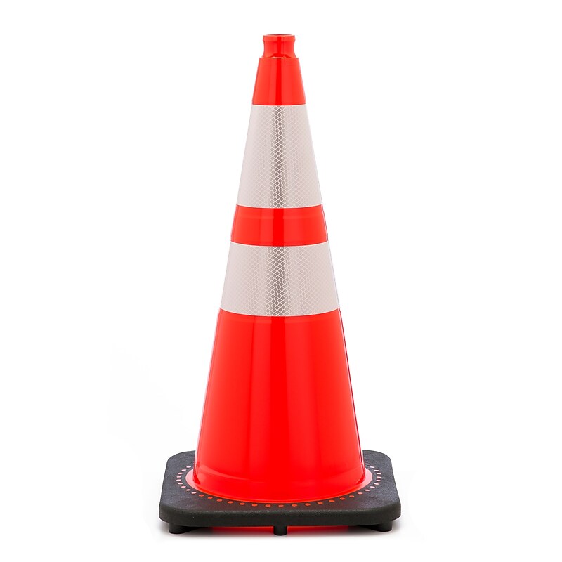 Mutual Industries 28"H Reflective Traffic Cone, Orange, 7 lbs. (17721-128-7) image 1