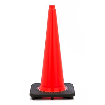 Mutual Industries 28"H Reflective Traffic Cone, Orange (17721)