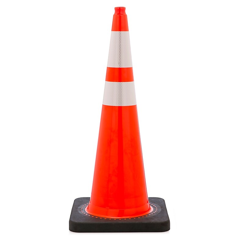 Mutual Industries 36"H Reflective Traffic Cone, Orange, 10 lbs. (17723-136-10) image 1