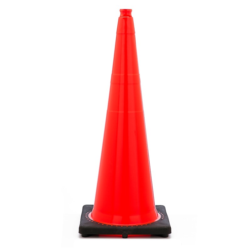 Mutual Industries 36"H Traffic Cone, Orange, 10 lbs. (17723-36-10) image 1