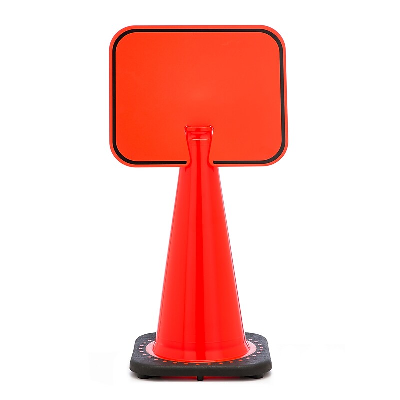 Mutual Industries "BLANK" Traffic Cone Sign, 11" x 13" image 1