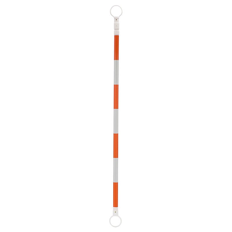 Mutual Industries Collapsible Reflective PVC Traffic Cone Bar, Orange/White (17727-45-10) image 1