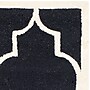 Safavieh Penelope Cambridge 3' x 5' Rectangle Indoor Area Rug, Tufted, Wool, Black/Ivory (CAM134E-3)~#|#~m001375881_sc7
