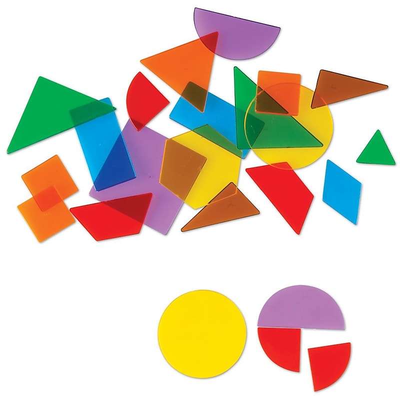 Learning Resources Translucent Geometric Shapes, 408/Set (LER1766) image 1