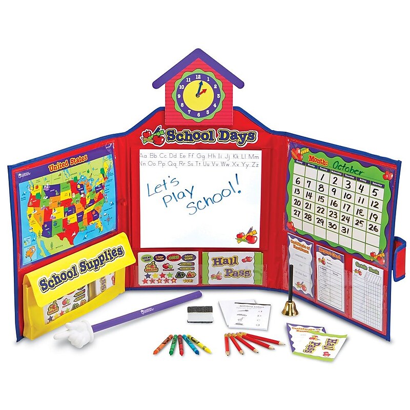 Learning Resources School Pretend & Play Set With U.S. Map image 1