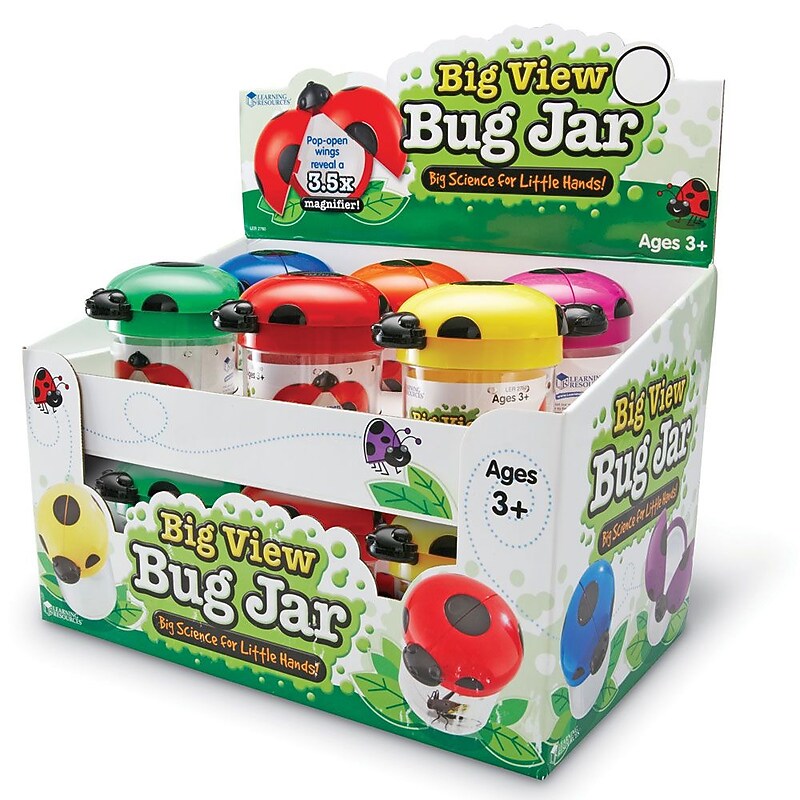 Learning Resources Primary Science Big View Bug Jars, 12/Pack (LER2780) image 1