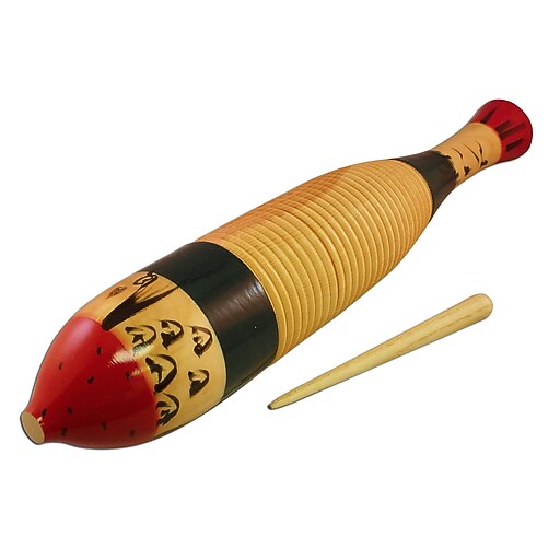 SUZUKI WG200 Wood Guiro with Scraper 6 Bundle Staples