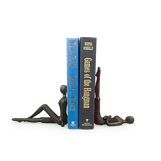 Danya B ZI11217 Ladies Stretching Metal Bookend Set, Brown/Gold at Staples