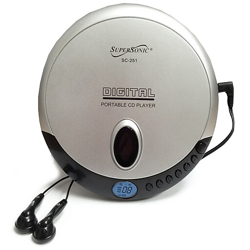 Supersonic® SC251 Personal CD Player, Black at Staples