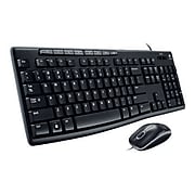 Logitech Media Combo MK200 Ergonomic Keyboard and Mouse, Black (920-002714)