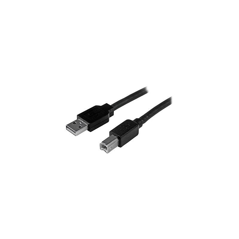StarTech 50' USB 2.0 Male to Male Data Transfer Cable, Black image 1