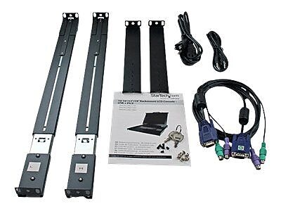 Startech RACKCONS1901 1U 19″ Rack Mount LCD Console With KVM Switch Module, Black Simolary simolary.com