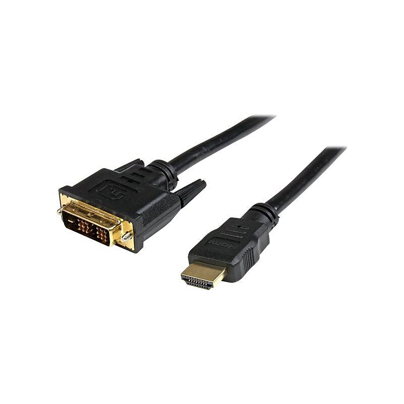 StarTech HDMIDVIMM6 6' HDMI to DVI-D Adapter Converter Cable, Black image 1