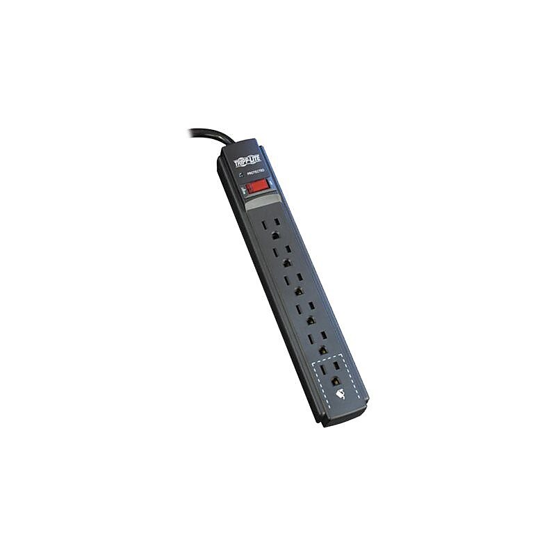 Tripp Lite 6 Outlet Surge Suppressor, 6' Cord, 790 Joules (TLP606B) image 1