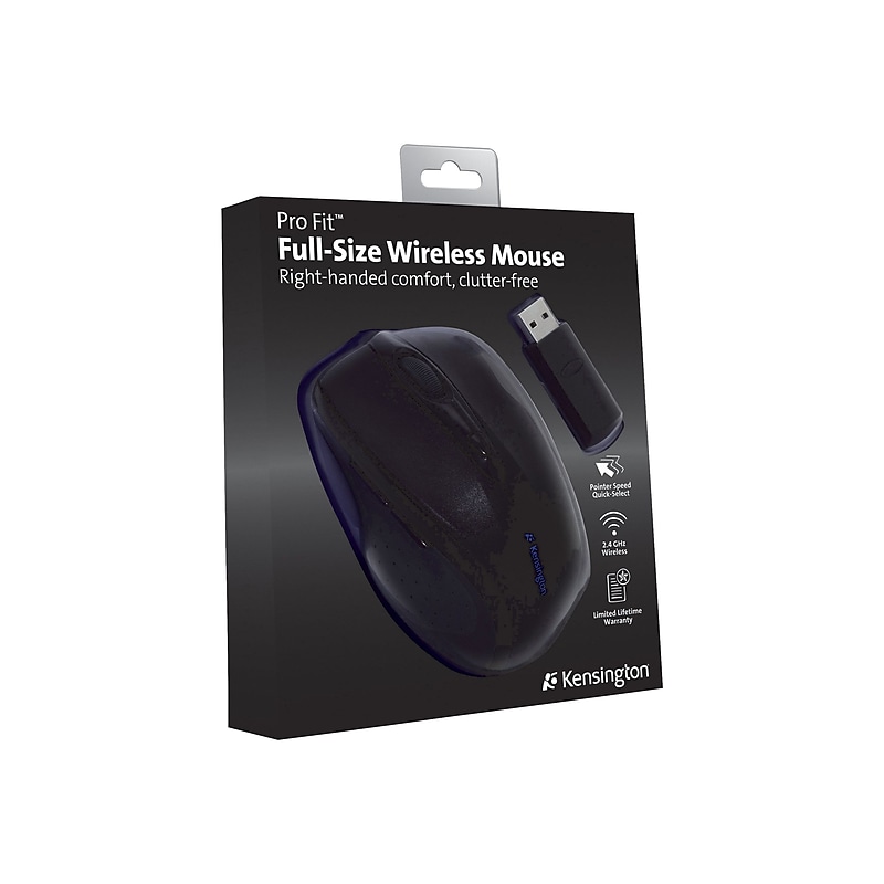 Kensington Pro Fit K72370US Wireless Optical Mouse, Black image 1
