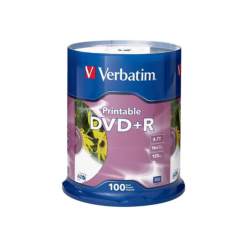 Verbatim 95145 16x DVD+R, White Inkjet Printable image 1