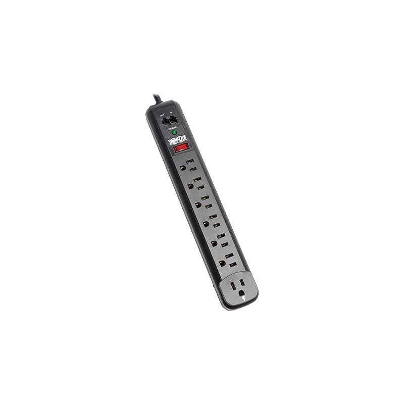 Tripp Lite 7 Outlet Surge Suppressor, 6' Cord, 1080 Joules (TLP76RBTEL) image 1