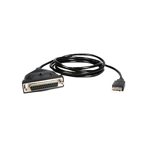 StarTech ICUSB1284D25 Parallel Printer Adapter Cable, 6'(L) Staples