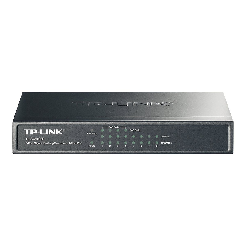 TP-LINK 8-Port Gigabit Desktop Switch with 4-Port PoE (TL-SG1008P) image 1