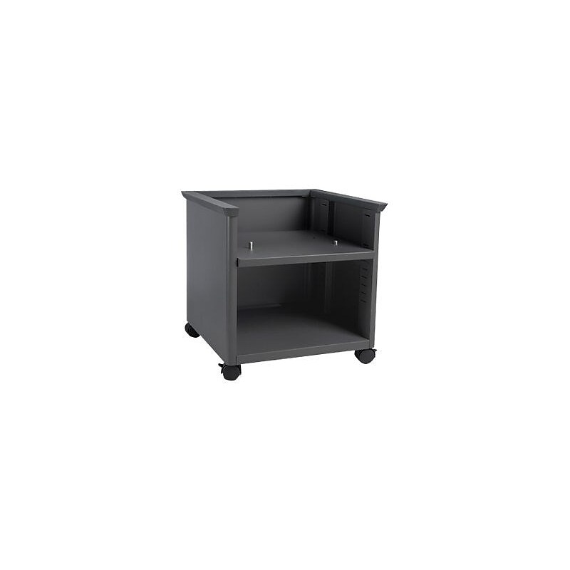 Lexmark 1-Shelf Adjustable A/V Cart with Lockable Wheels, Black  (QQ0184) image 1