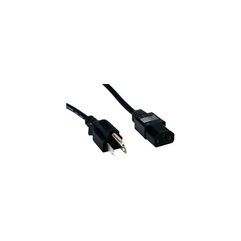 Comprehensive PWC-BK-10 10 ft. Standard Power Cord Power Cable, Black image 1