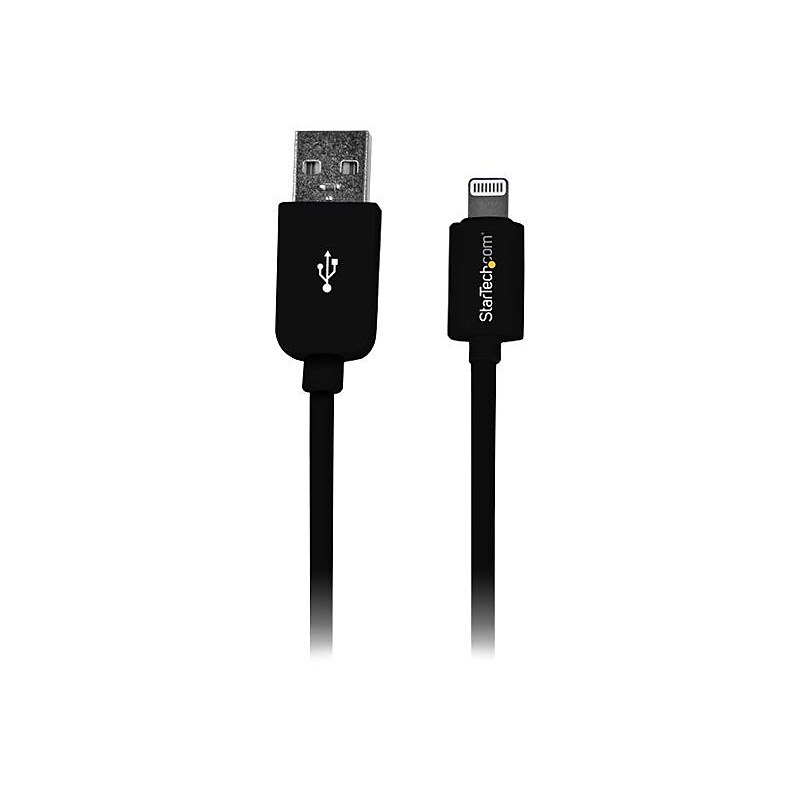 StarTech 6.6' Sync & Charge Lightning Connector to USB Cable, Black image 1