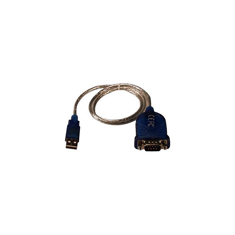 QVS 4.5' USB/DB9 Male to Female Serial Adapter Cable, Black image 1