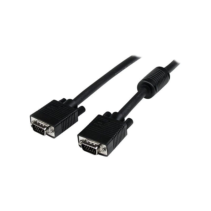 Startech® 6' Coax High Resolution HD15 Male/Male VGA Monitor Cable, Black image 1