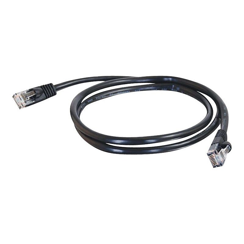 C2G® 30' Cat5e Snagless Unshielded RJ-45 Male/Male Network Patch Cable, Black image 1