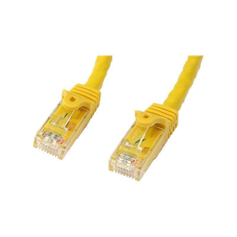 StarTech N6PATCH50YL Cat6 Patch Cable with Snagless RJ45 Connectors, 50ft, Yellow image 1