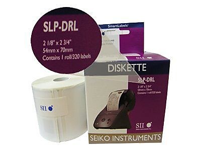 SLP-DRL 320/Box White 2-1/8" x 2-3/4" Seiko Self-Adhesive Disk/Badge Labels 