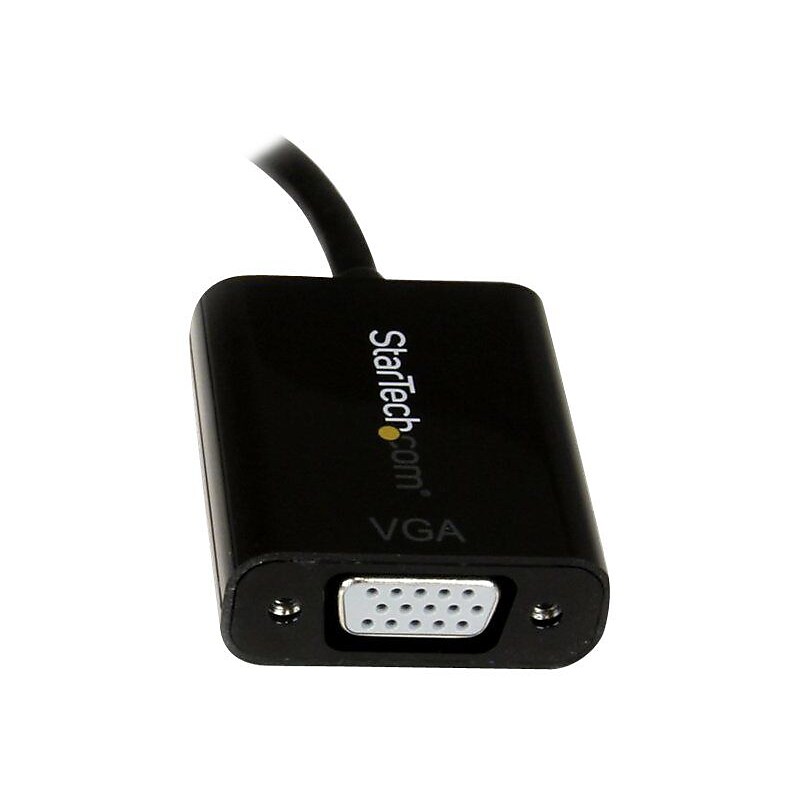 StarTech DP2VGA3 4" DisplayPort to VGA Adapter, Black image 1
