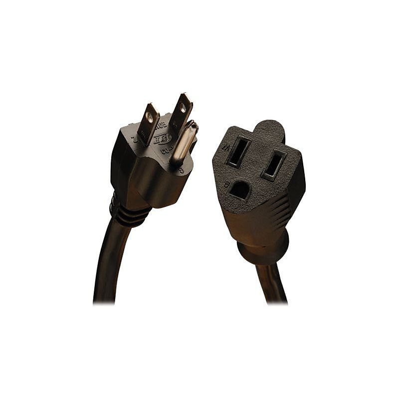 Tripp Lite 6' Extension Cord, 14 AWG, Black (P024-006) image 1
