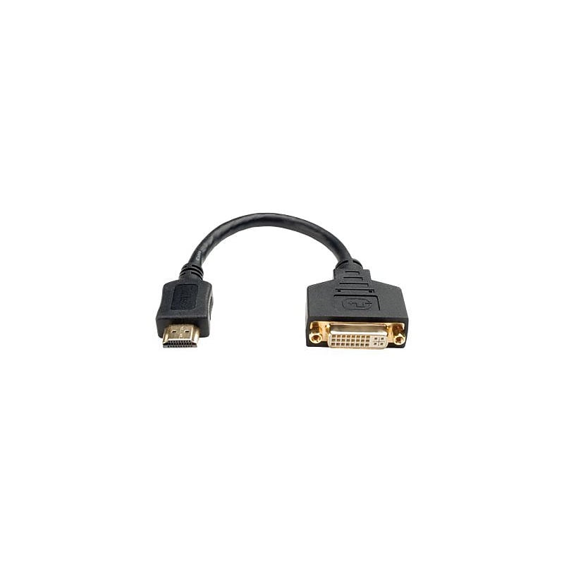 Tripp Lite 8" DVI-D to HDMI Gold Adapter, Black image 1