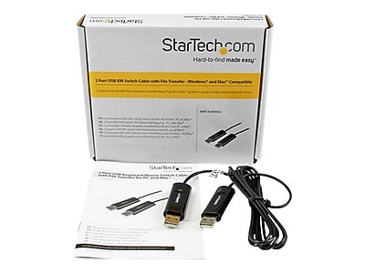 StarTech 6′ 2-Port USB Keyboard Mouse Switch Cable, Black (SVKMS2) Simolary simolary.com