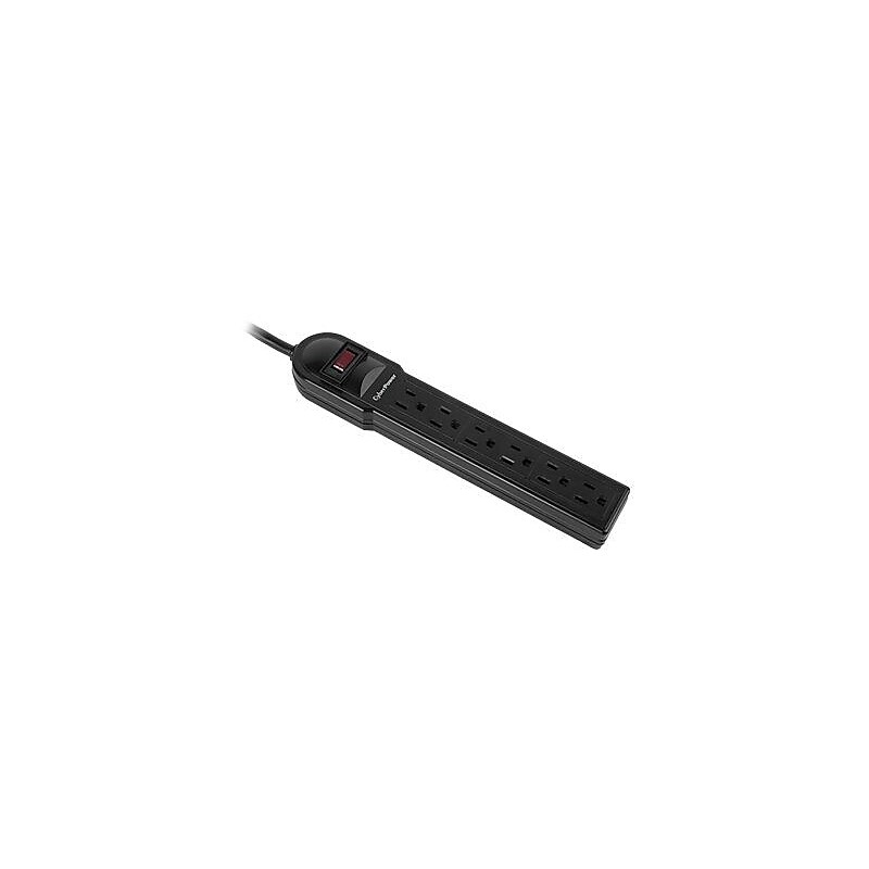 Cyberpower Essential Series 6 Outlet Surge Protector, 4' Cord, 900 Joules (CSB604) image 1