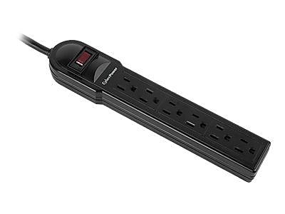 Cyberpower Essential Series 6 Outlet Surge Protector, 4′ Cord, 900 Joules (CSB604) Sansujyuku sansujyuku.com